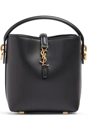Saint Laurent Mini Le 37 Shiny Leather Bucket Bag