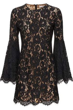 Michael Kors Floral Lace Cotton Blend Mini Dress