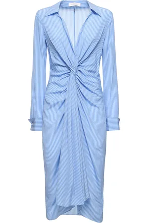 Michael Kors Gathered Silk Crepe Shirt Dress