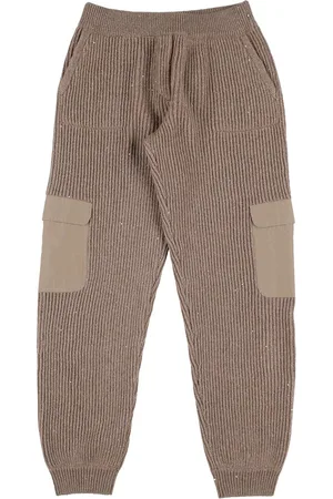 Brunello Cucinelli Ribbed Cashmere & Nylon Cargo Pants