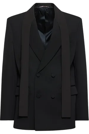 VALENTINO Wool Blazer W/scarf Panels