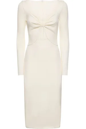 Giambattista Valli Viscose Knit Cutout Midi Dress W/ Bow