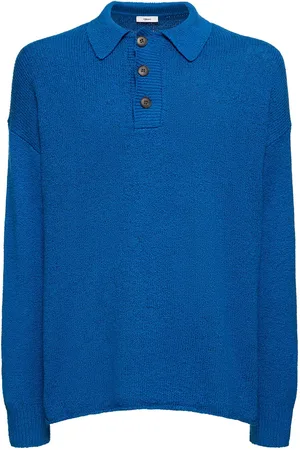 COMMAS Cotton & Wool Knit Polo Sweater