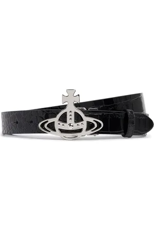Vivienne Westwood 5cm Orb Buckle Leather Belt