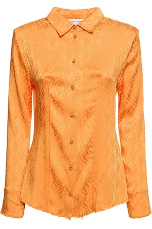 Marine Serre Moon Diamant Jacquard Satin Shirt