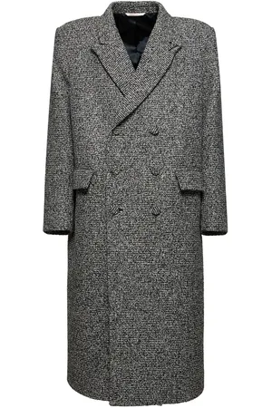 VALENTINO Wool Blend Double Breasted Coat
