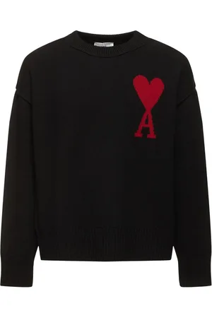 Ami Logo Wool Knit Crewneck Sweater