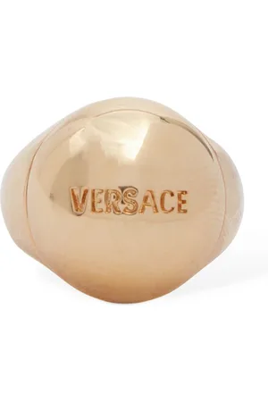 VERSACE Logo Lettering Bold Ring