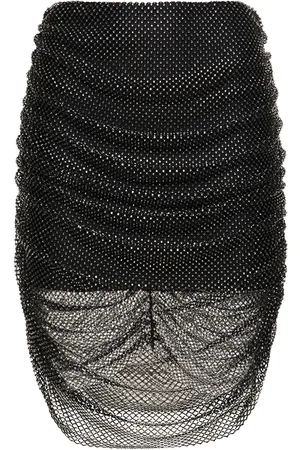 GIUSEPPE DI MORABITO Embellished Embroidered Mesh Mini Skirt