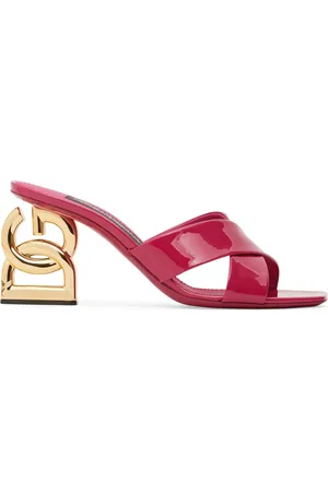 Dolce & Gabbana 75mm Patent Leather Mules Sandals