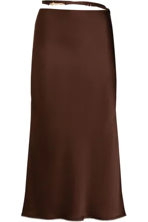 Jacquemus La Jupe Notte Viscose Satin Midi Skirt