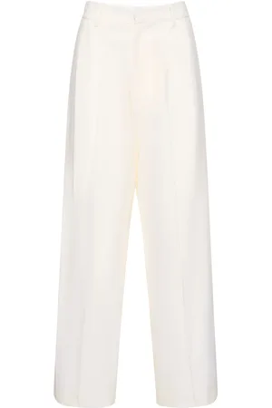 GIUSEPPE DI MORABITO Twisted Light Wool Double Wide Pants