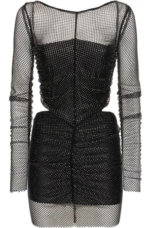 GIUSEPPE DI MORABITO Embroidered Mesh Mini Dress