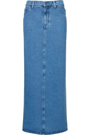 GIUSEPPE DI MORABITO Wool Blend Denim Long Skirt
