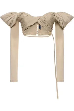 Jacquemus Le Haut Spalla Jersey Crop Top