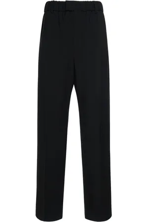 Bottega Veneta Light Wool Twill Wide Leg Pants