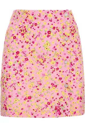ROTATE Floral Print Jacquard Mini Skirt