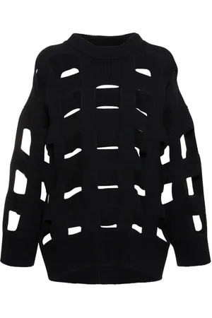 VALENTINO Wool Knit Cutout Sweater