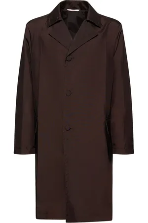 VALENTINO Textured Nylon Long Coat