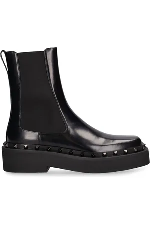 VALENTINO GARAVANI 50mm Rockstud M-way Leather Ankle Boots