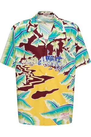 VALENTINO Surf Rider Printed Cotton Bowling Shirt