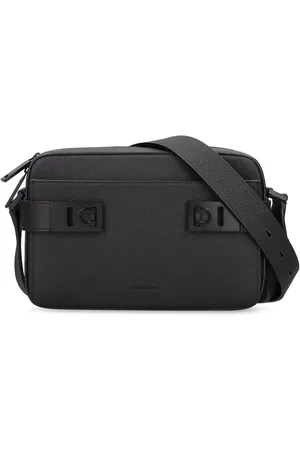 Salvatore Ferragamo Twins Logo Leather Messenger Bag