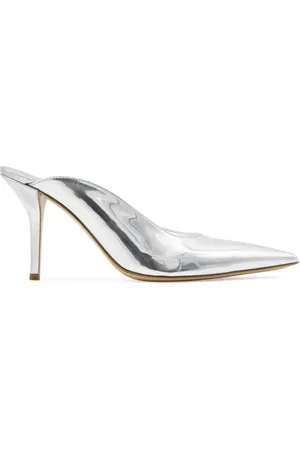 Gia Borghini 85mm Abella Mirror Faux Leather Mules