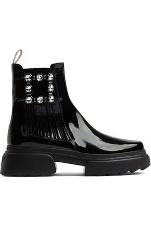 Roger Vivier 30mm Wallaviv Leather Ankle Boots