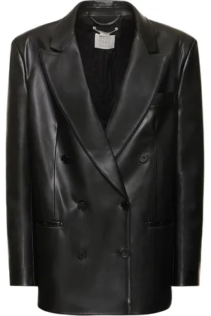Stella McCartney Faux Leather Double Breast Over Jacket