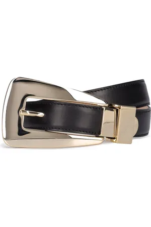 Khaite 30mm Lucca Leather Buckle Belt