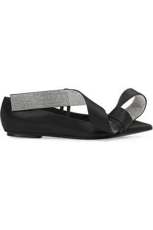 Sergio Rossi 10mm Satin Ballerina Flats