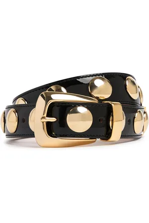 Khaite 3cm Benny Patent Leather & Studs Belt