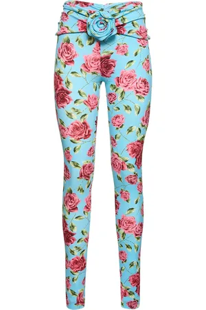 MAGDA BUTRYM Jersey Printed Leggings W/rose