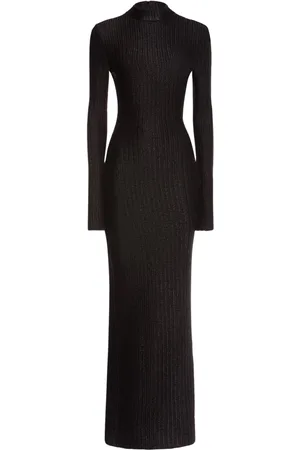 Tom Ford Metallic Rib Knit Long Dress