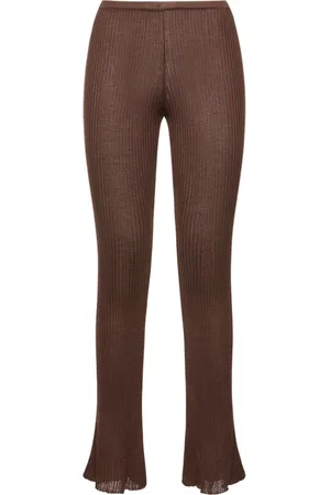 MAGDA BUTRYM Rib Knit Silk Leggings