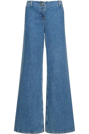 MAGDA BUTRYM Low Rise Wide Cotton Denim Jeans
