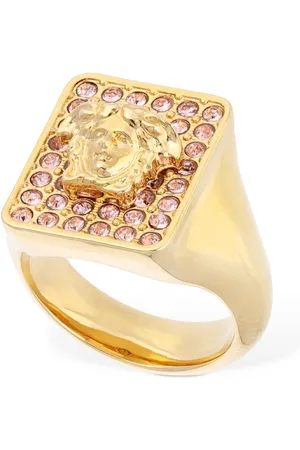 VERSACE Medusa Tiles Crystal Square Ring