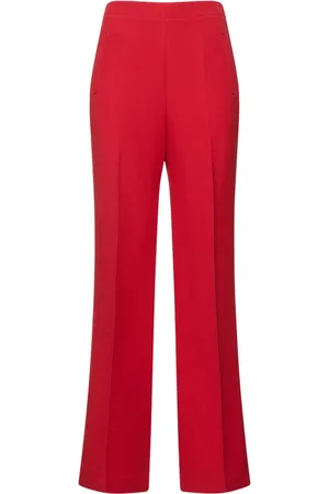 Roland Mouret Wide Leg Silk & Wool Pants
