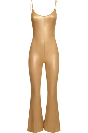 Oseree Laminated Mesh Jumpsuit