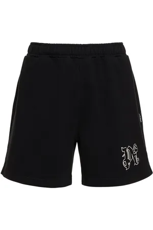 Palm Angels Monogram Cotton Sweat Shorts