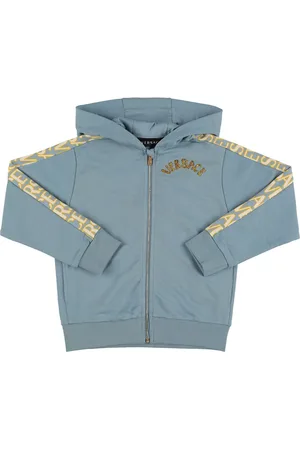 VERSACE Cotton Zip-up Sweatshirt Hoodie