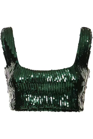 GALVAN Beating Heart Sequined Crop Top