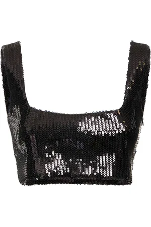 GALVAN Beating Heart Sequined Crop Top