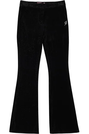 MISS BLUMARINE Lurex Velvet Flared Pants