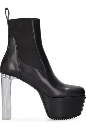 Rick Owens 170mm Beatle Leather Ankle Boots