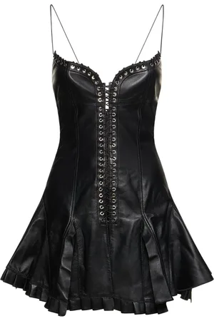 Ludovic De Saint Sernin Leather Corset Mini Dress