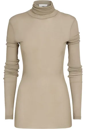 Ami Stretch Viscose Turtleneck Top