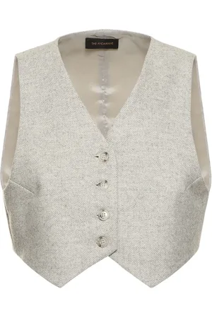 The Andamane Nadine Wool Blend Crop Vest