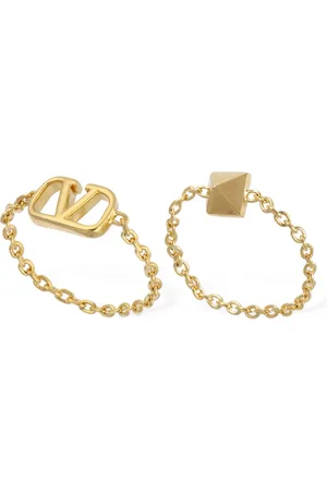 VALENTINO GARAVANI Set Of 2 Mini V Logo Signature Rings