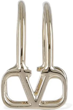 VALENTINO GARAVANI V Logo Brass Lip Ring